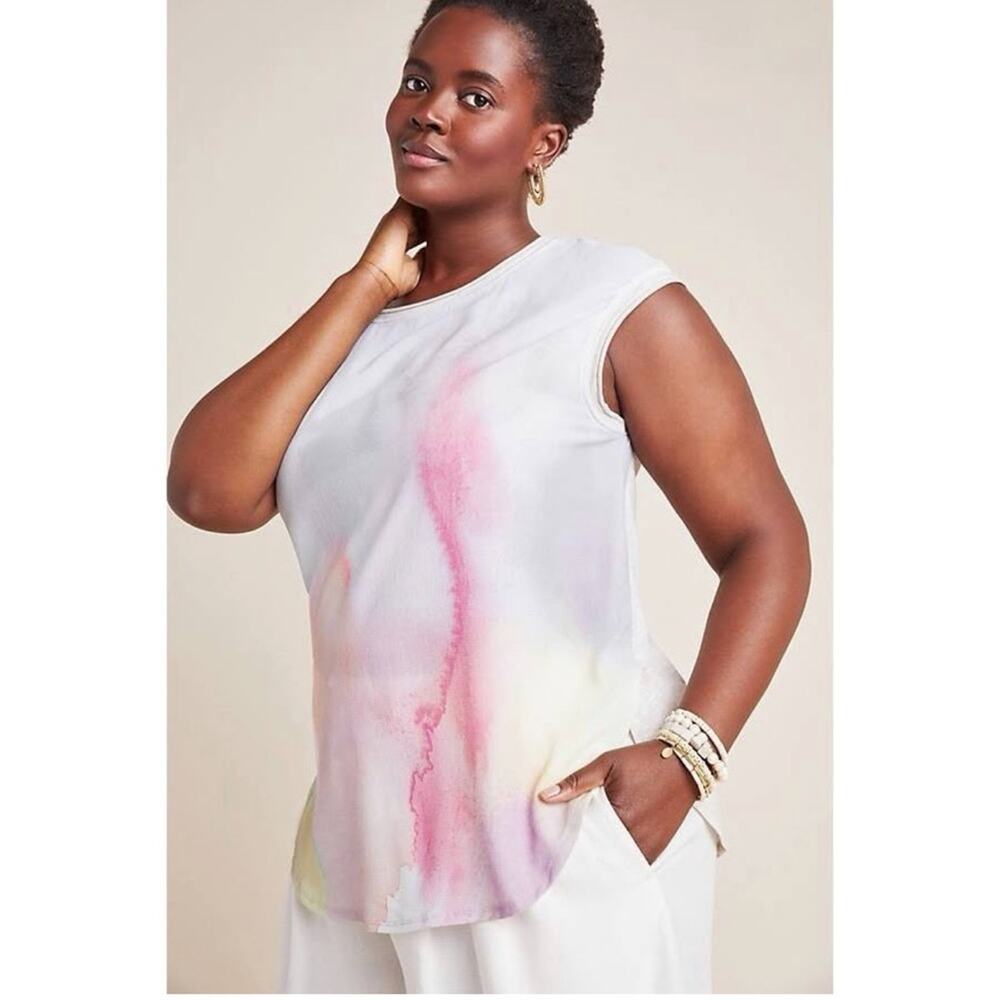 Anthropologie | Watercolor Top Size S